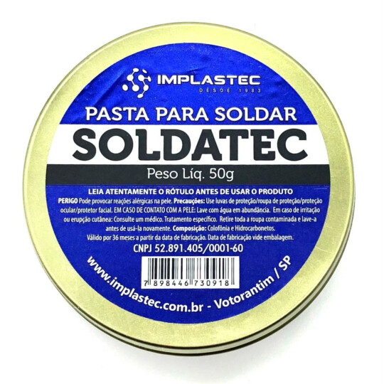 Pasta de Soldar 50G Implastec - SOLDATEC 50G 
