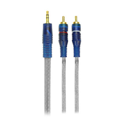 Cabo de Áudio P2 + 2 RCA - Transparente Cristal 1 Metros Chipsce - 018-0066 