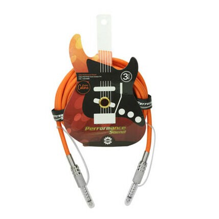 Cabo de Áudio P10 Mono - P10 + P10 Colorido Laranja 3 Metros Chipsce - 018-0089