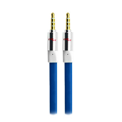 Cabo Auxiliar P2+P2 Premium Estéreo Flat Azul - 2 Metros Chipsce - 018-5778