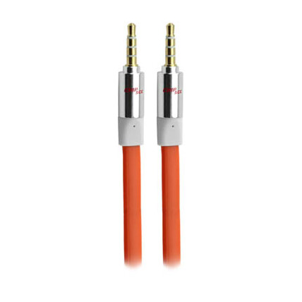 Cabo Auxiliar P2+P2 Premium Estéreo Flat Laranja - 2 Metros Chipsce - 018-5790