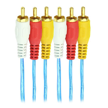 Cabo Rca Cristal -3 +3 Rca 1.8 metros Gold Azul Chipsce - 018-7713