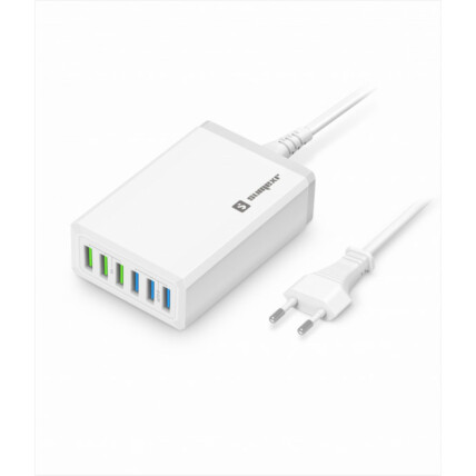 Carregador Turbo com 6 Entradas Usb Auto ID 10A Sumexr - SX-F4