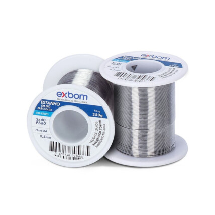 Estanho em Fio Carretel 40x60 0.5mm com 250g 03448 Exbom - EF40 / EF25-G250S5