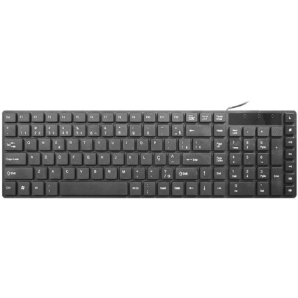 Teclado Multimídia K-Mex com Fio Usb Preto - KM-S228