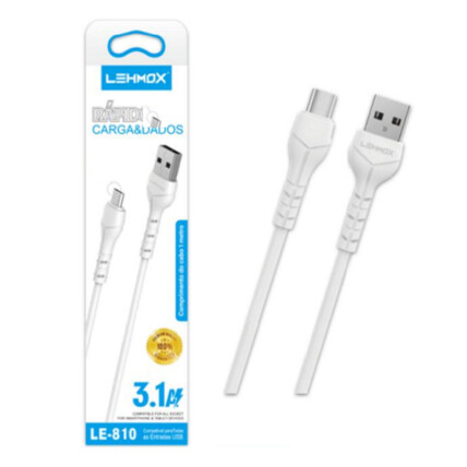Cabo Type C para Carga e Dados com 1 Metro Lehmox - LE-810