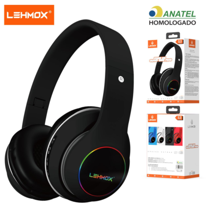 Fone de Ouvido Bluetooth Sem Fio Com Led LEHMOX LEF-1026
