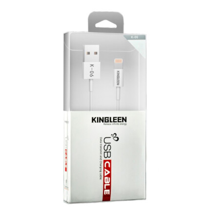 Cabo De Dados IOS Lightning  2.1A Kingleen 1 Metro - K06