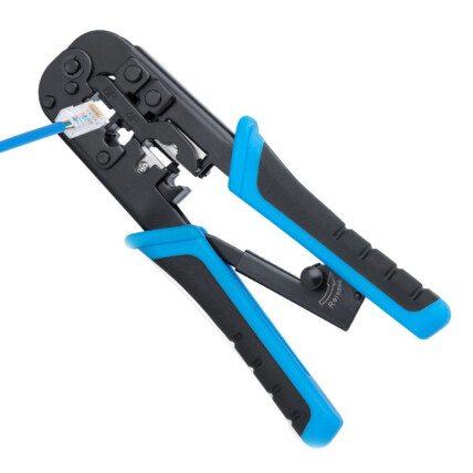 Alicate Catraca para RJ45/RJ11/RJ12 Crimpagem 03919 Exbom - FRM-ACR300