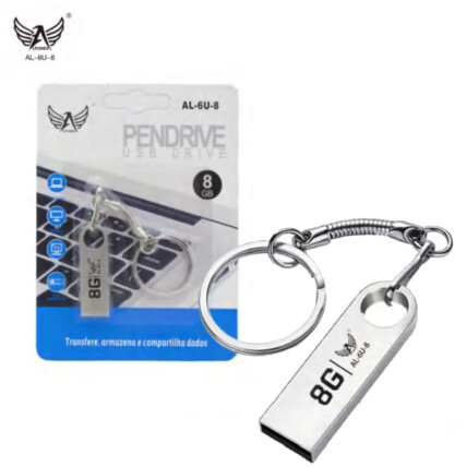 Pendrive 8GB Usb 2.0 com Chaveiro Altomax - AL-6U-8
