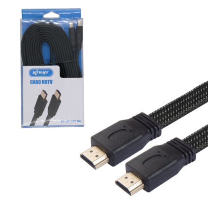 Cabo Hdmi para Hdmi em Malha tipo Flat 3 Metros - KP-H51000 3M