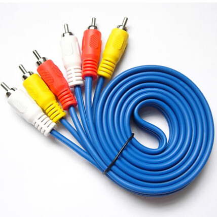Cabo 3RCA x 3RCA Azul com 1.5 Metros - KP-RCA02 1.5M