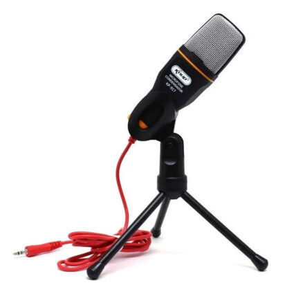 Microfone Condensador de Mesa Com Tripé Knup - KP-917