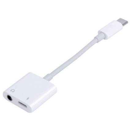 Cabo Adaptador Type-C P2 2 em 1 Áudio e Carregamento Verde - ZJT-TC-3.5-03-S