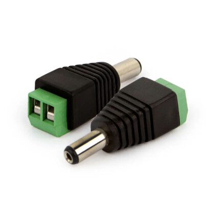 Conector P4 Macho CFTV Borne 2 Vias Verde - ZJT-01