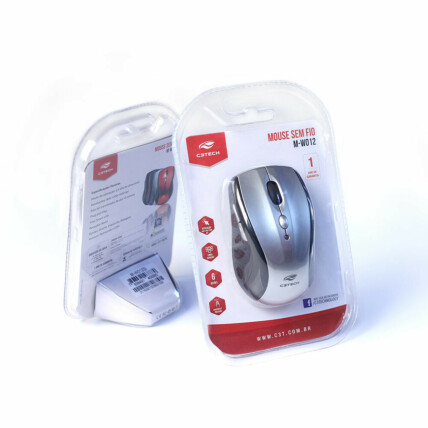 Mouse Sem Fio Wireless Rc/nano 1600 Dpi Prata C3tech - M-W012SI V2