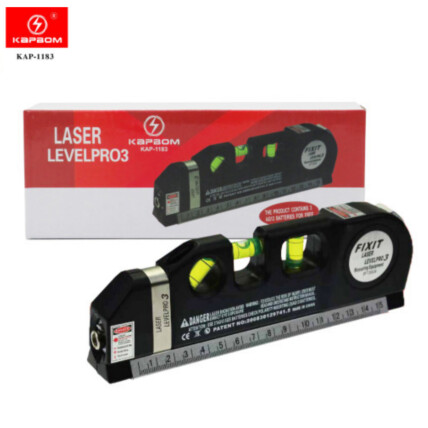 Régua Niveladora Trena com Nível a Laser Medidor Profissional Kapbom - KAP-1183