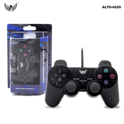 Controle Joystick Dualshock com Fio para PS2 Altomex - ALTO-6220