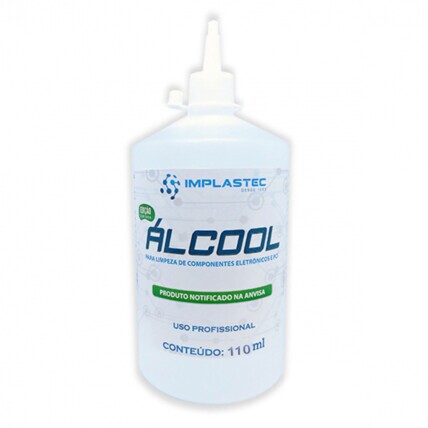 Álcool Para Limpeza De Componentes Eletrônicos e PCI 110ml 99,8% Implastec - PCI-110ML