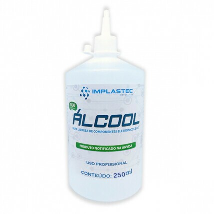 Álcool Para Limpeza De Componentes Eletrônicos e PCI 250ml 99,8% Implastec - PCI-250ML