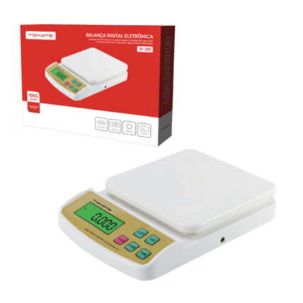Balança Digital de Cozinha para Uso Doméstico 10 Kg Tomate - SF-500