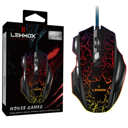 Mouse Gamer USB com Iluminação Led e 7 Botões LEHMOX - LEY-A7