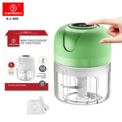 Mini Processador de Alimentos Triturador USB Automático com 3 Lâminas KAPBOM - KA-008