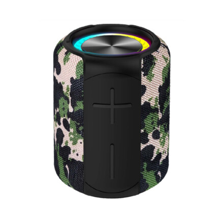 Caixa de Som Bluetooth 10W TWS Resistente à Água IPX6 Camuflada KIMASTER - K400XVD