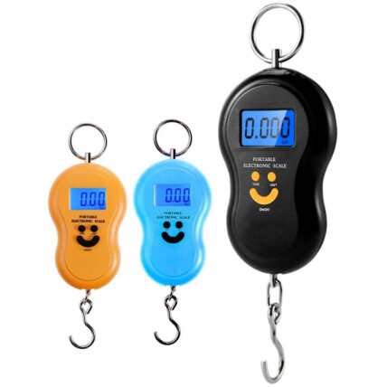 Mini Balança Digital até 50Kg com Gancho para Malas e Pesca - A04-1 Reling