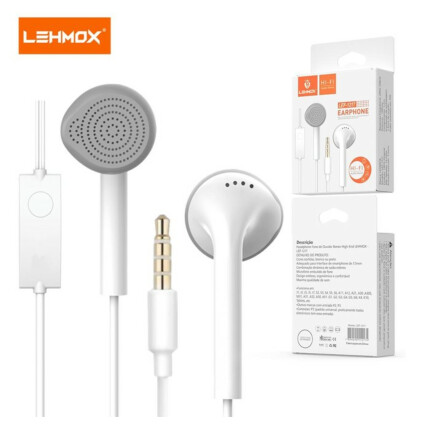 Fone de Ouvido Intra-Auricular P3 com Microfone Lehmox LEF-1217