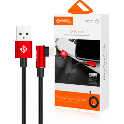 Cabo Lightining para IOS 90° Nylon Trançado 1 Metro PMCELL - CB-26 LIGHT