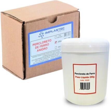 Percloreto de Ferro em Pó 98% 250g IMPLASTEC - PAPF250