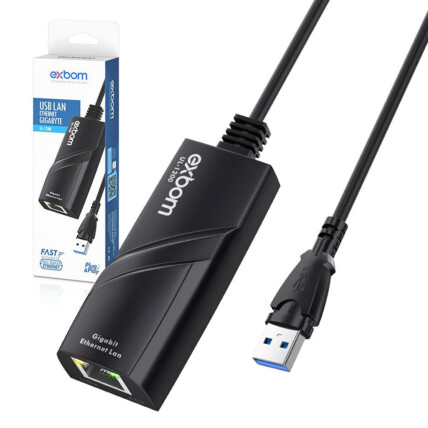 Adaptador Ethernet USB Lan Gigabyte 10/100/1000 EXBOM - UL-1200