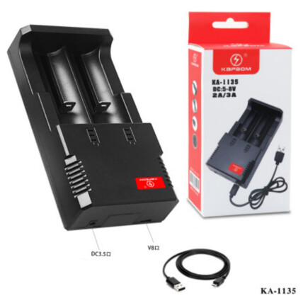 Carregador de Baterias para Lanterna Tática 5V 2A/3A KAPBOM - KA-1135