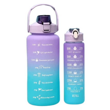 Kit 2 Garrafas de Àgua com 2L e 800ml Coloridas KAPBOM - KA-081