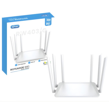 Roteador Wifi 5ghz/2.4ghz Dual Band 867mbps 6 Antenas