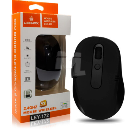 Mouse Sem fio Wireless 2.4Ghz Receptor Usb Lehmox - LEY-172