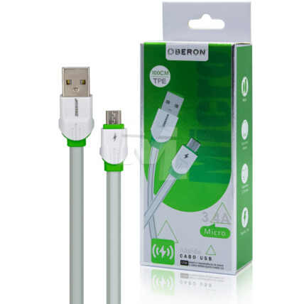Cabo Carregador V8 x Usb 1 Metro para Celular OBERON - OR-CO08/M