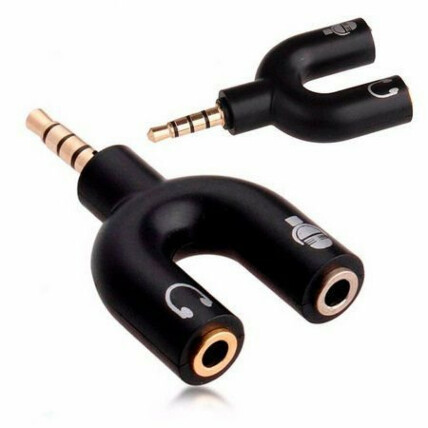 Adaptador P2 x 2P2 para Fone e Microfone Estéreo 3.5mm Lehmox - LEY-23