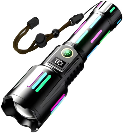 Lanterna Tática LED Ultra Potente Recarregável Resistente a Água BM-8541