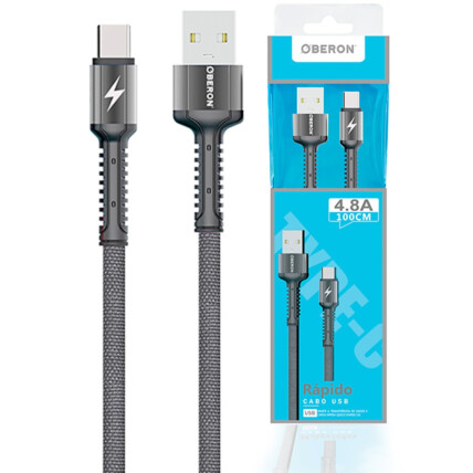 Cabo Carregador Type-C x USB 1 Metro para Celular OBERON - OR-CO04/C1