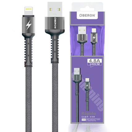 Cabo Carregador Lightning IOS x USB 1 Metro para Celular OBERON - OR-CO04/L1
