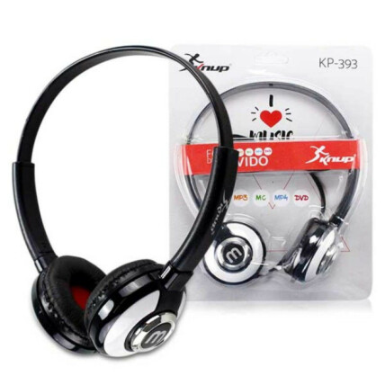 Fone de Ouvido Headphone Com Haste Ajustável Saída P2 Knup - KP-393