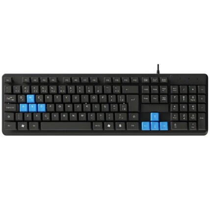 Teclado Multimídia Simples Gamer ABNT-2 USB ATE-E2002