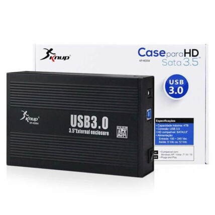 Gaveta Externa Case para HD Sata 3.5 Polegadas Usb 3.0 KNUP - KP-HD004