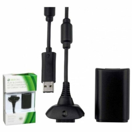 Bateria para Controle Xbox 360 com Cabo Carregador Knup - LB-5123 BN-007