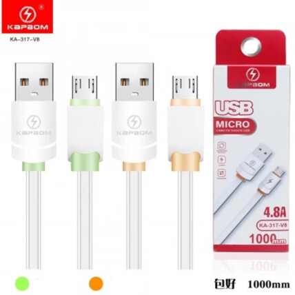 Cabo de Dados V8 Micro Usb com 1 Metro Kapbom - KA-317-V8