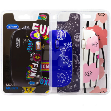 Mouse com Fio USB 2.0 Fun 3 Botões KNUP - KP-MU020