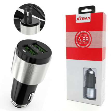 Carregador Veicular Auto ID iOS/Android de 2 USB 4.2A Xtrad - A1033