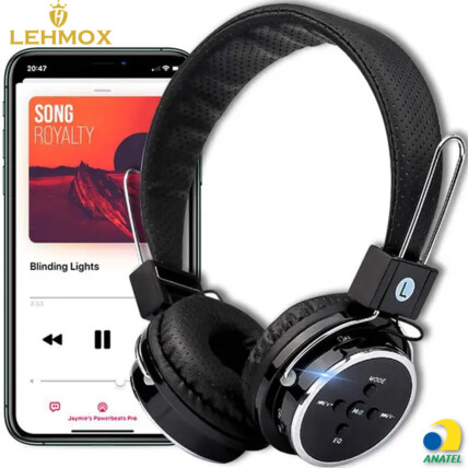 Fone de Ouvido Bluetooth c/ Anatel c/ Leitor de cartão SD B-05 - LEF-B05